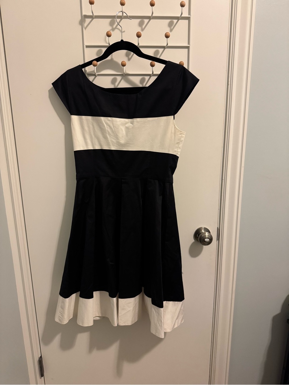 kate spade Black and White Fit-and-Flare Dress